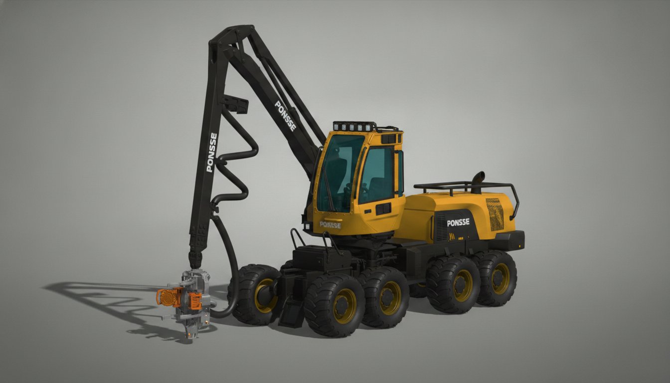 Ponsse Bear Forestry Harvester 8x8 STL 3D Print Model