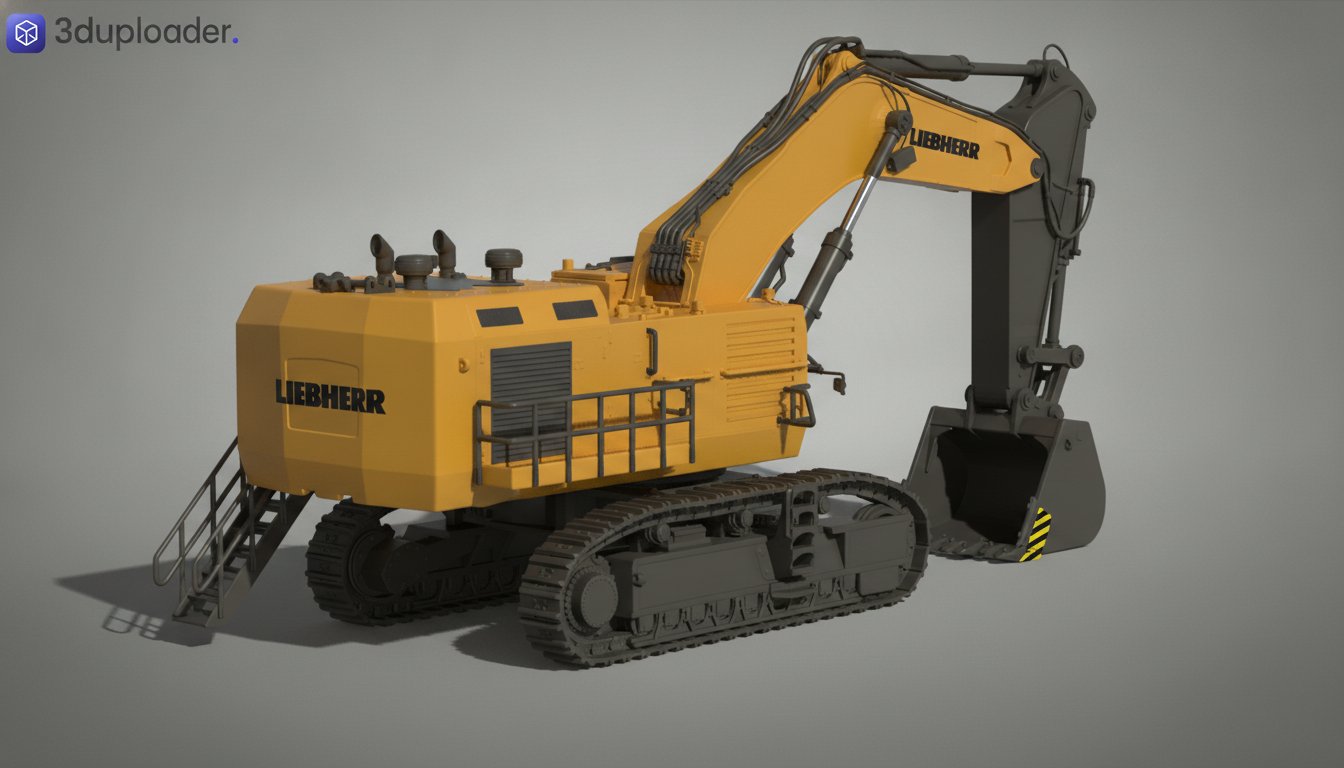 Liebherr R 9400 Mining Shovel Excavator STL 3D Print Model