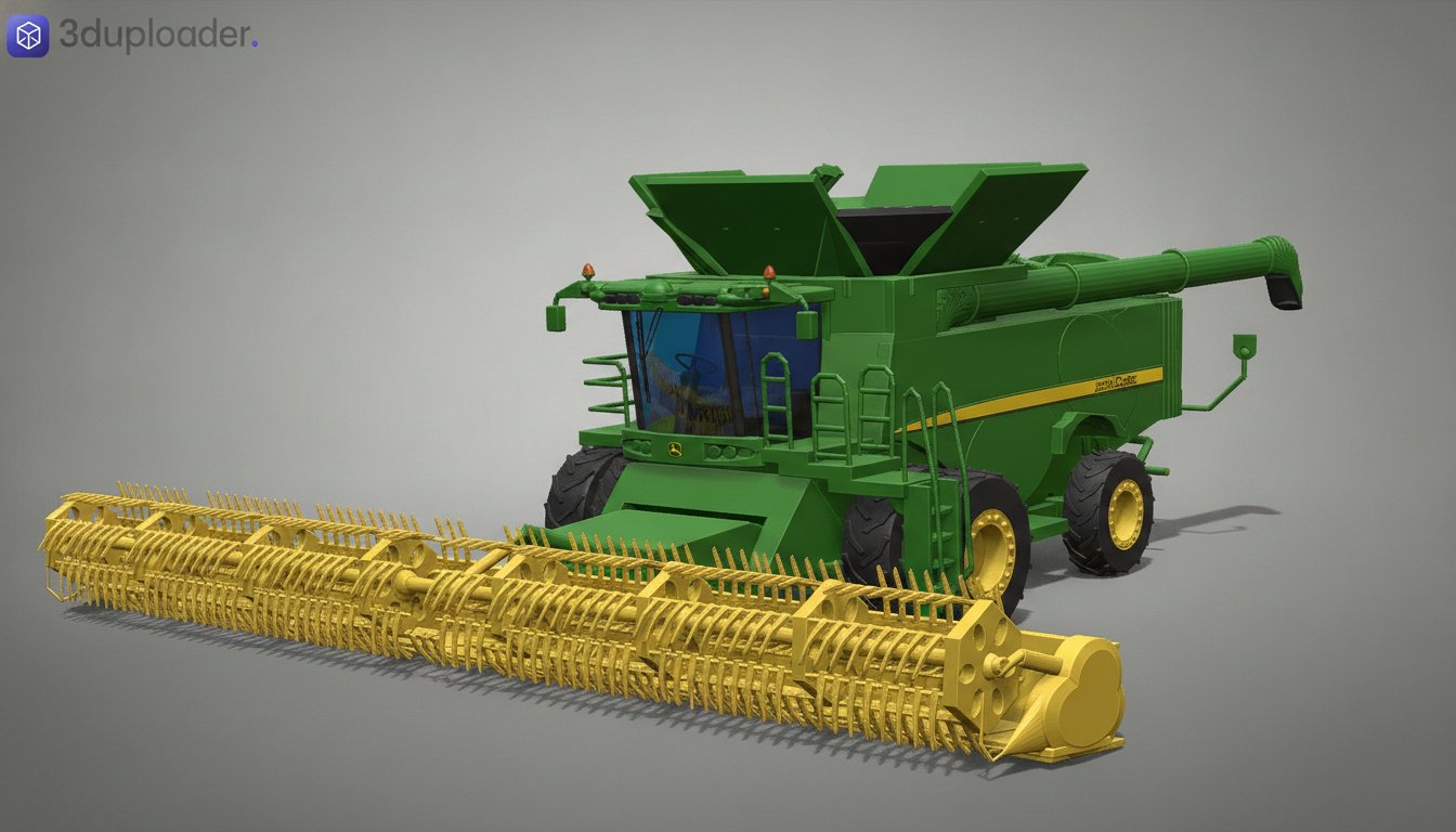 John Deere S690 Combine Harvester STL 3D Print Model