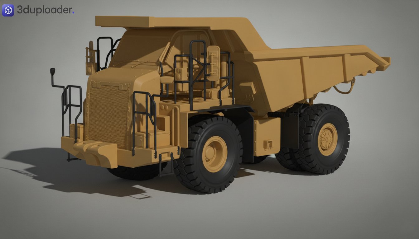 Caterpillar 777 Mining Dump Truck STL 3D Print Model