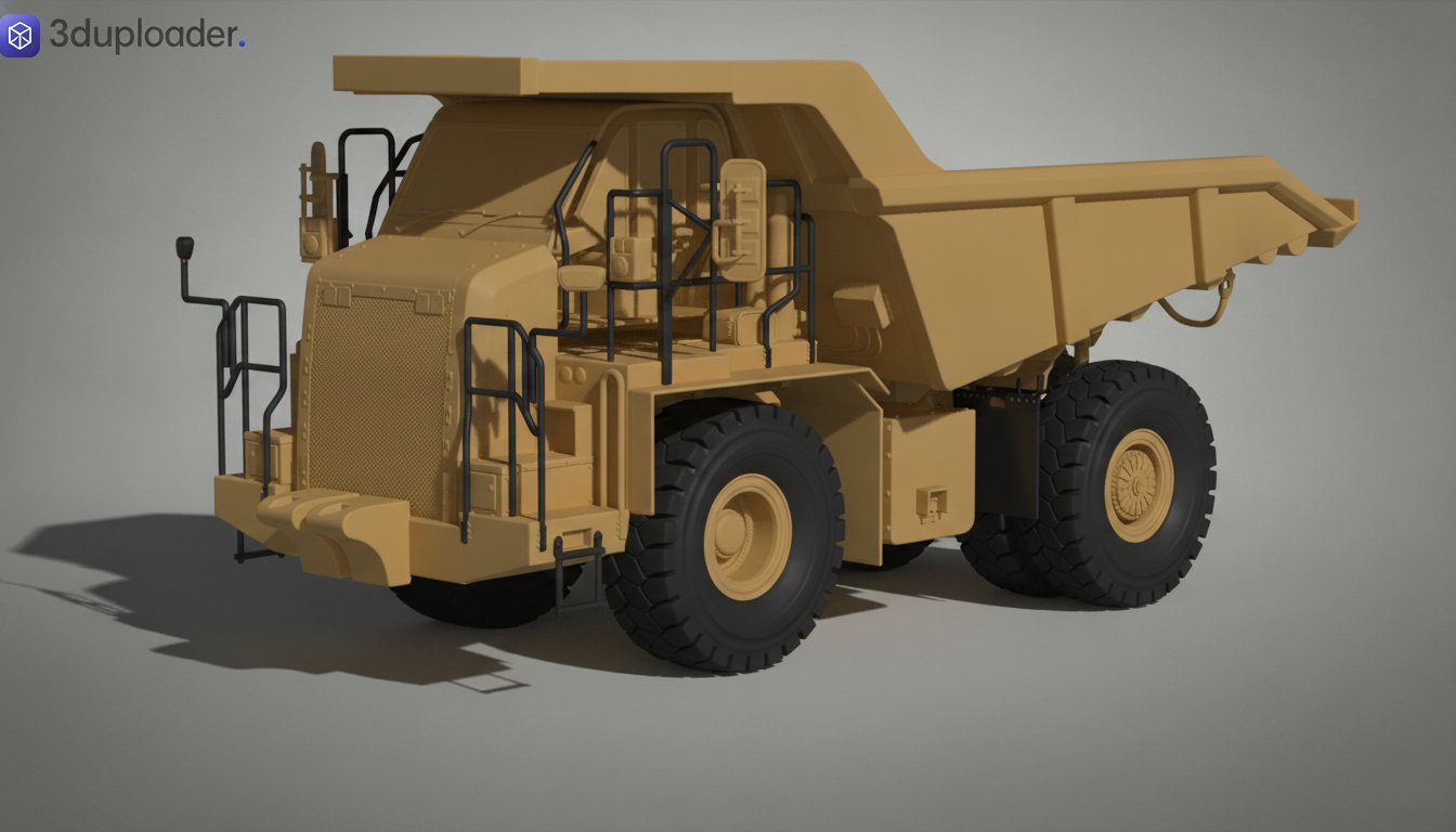 Caterpillar 777 Mining Dump Truck STL 3D Print Model