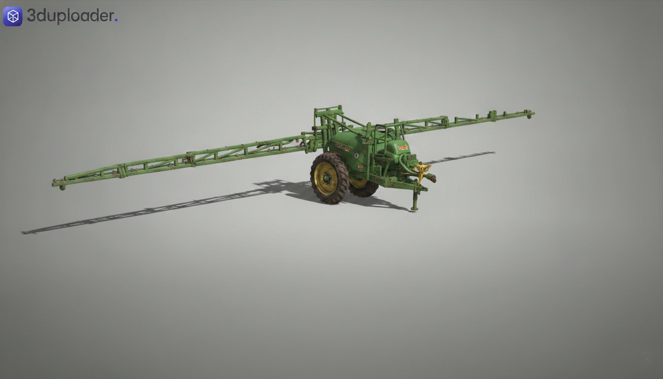 Trailed Agricultural Boom Sprayer STL 3D Print Model