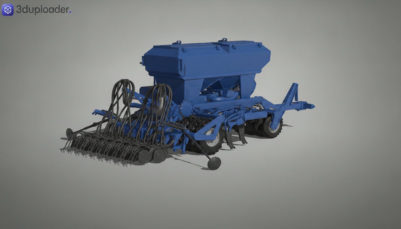 Trailed Pneumatic Planter Seeder STL 3D Print Model