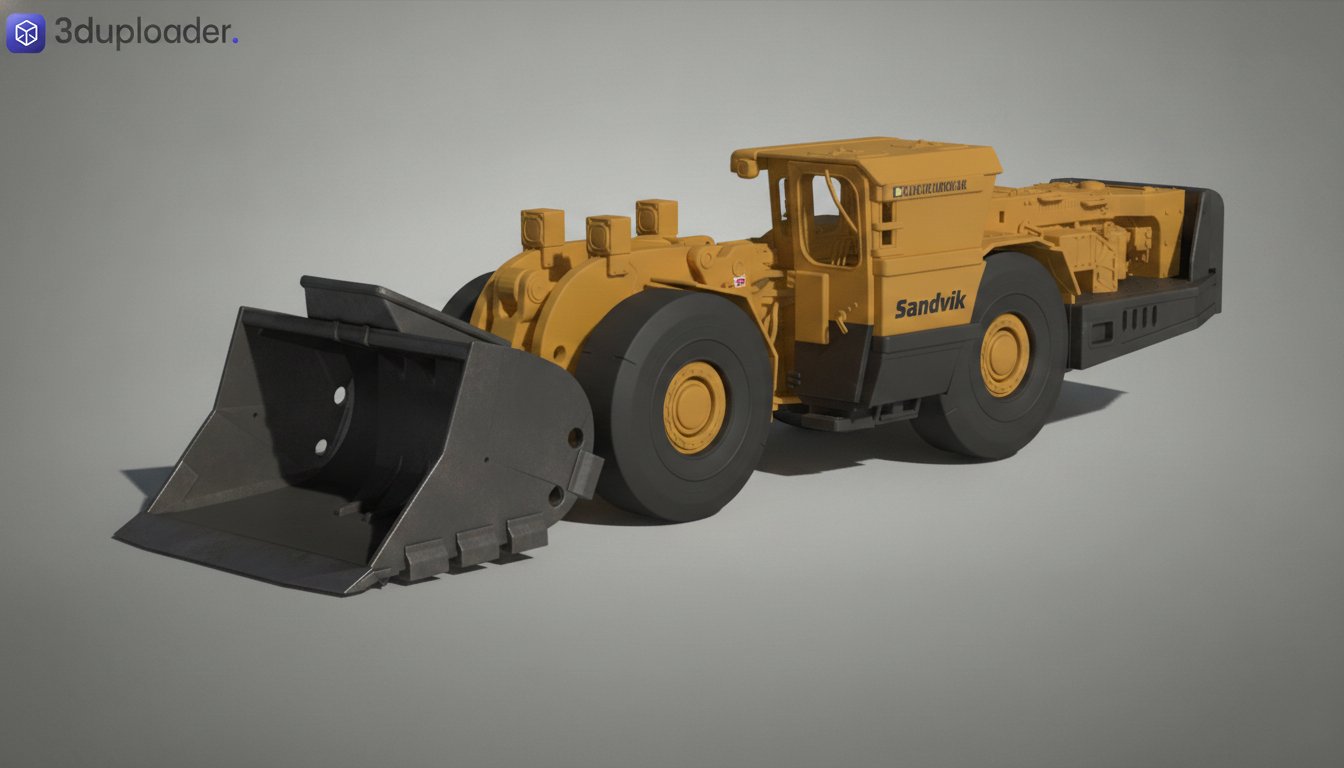 Sandvik LH517i Underground LHD Loader STL 3D Print Model