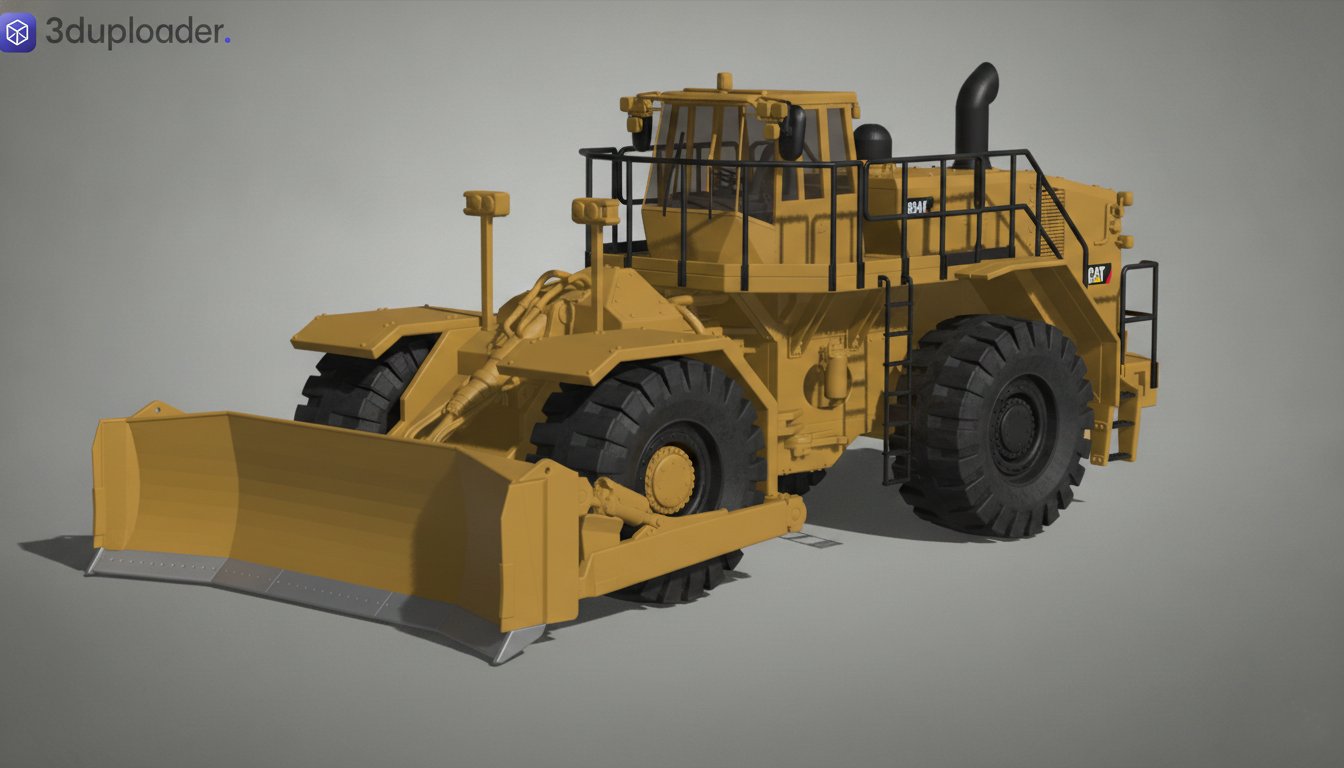 Caterpillar 854K Wheel Dozer STL 3D Print Model