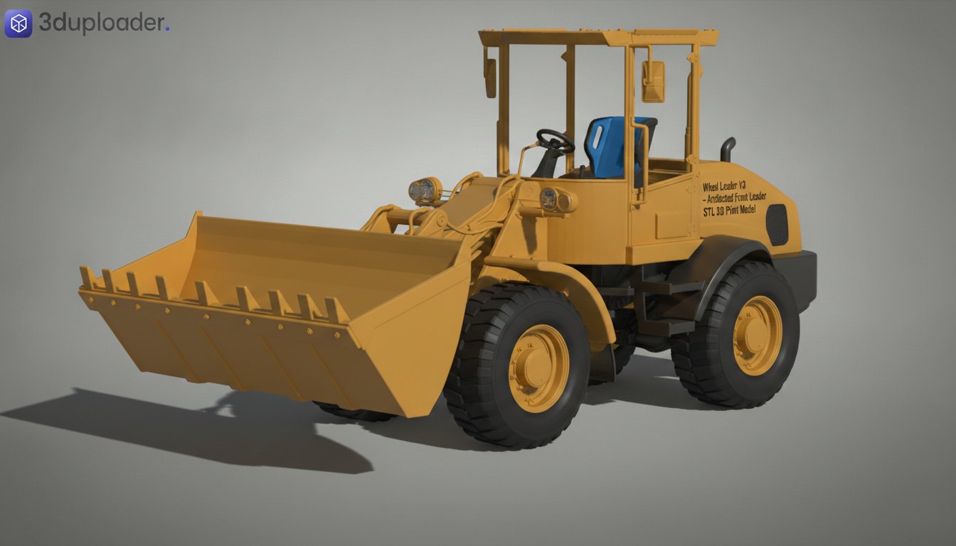 Wheel Loader V3 STL 3D Print Model