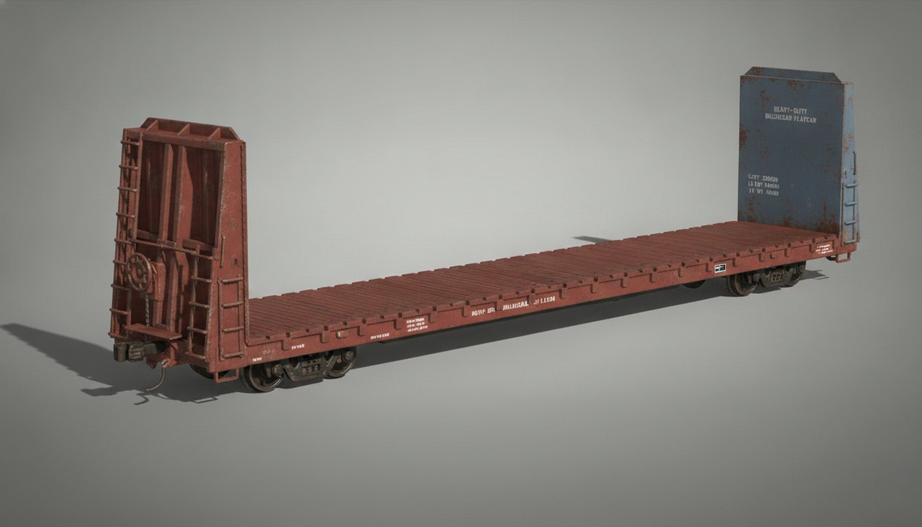 Bulkhead Flatcar STL 3D Print Model