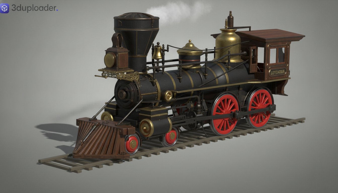 Leviathan V2 4-4-0 Steam Locomotive STL 3D Print Model