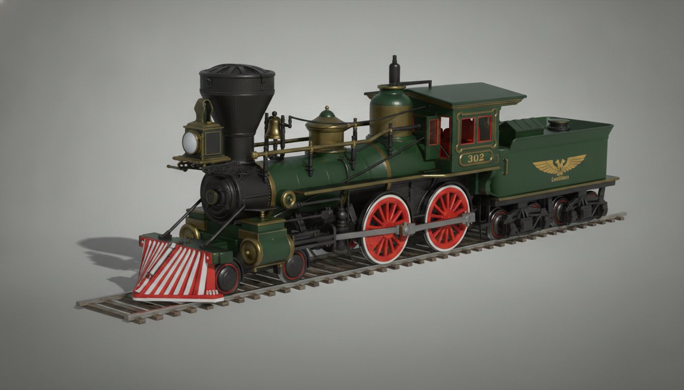 Leviathan 4-4-0 Steam Locomotive STL 3D Print Model