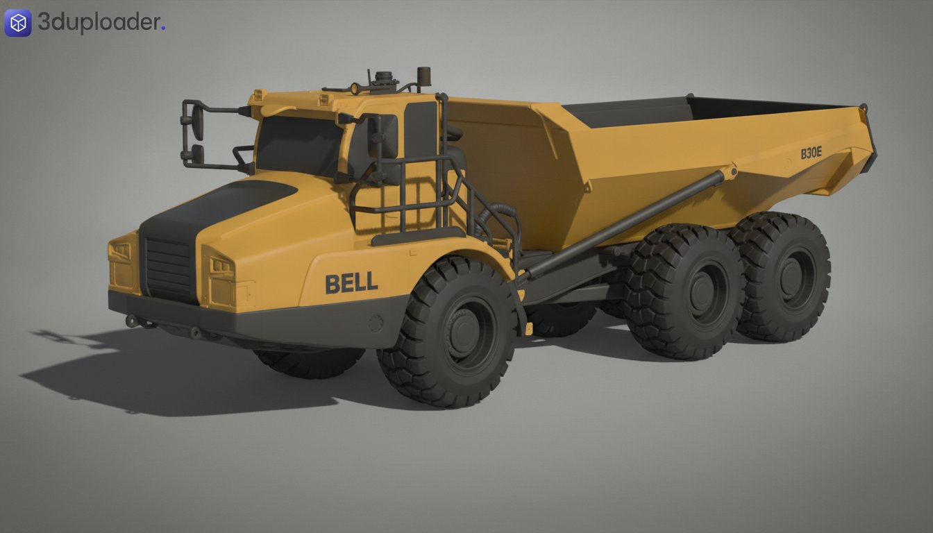 Bell B30E Articulated Dump Truck 6x6 STL 3D Print Model