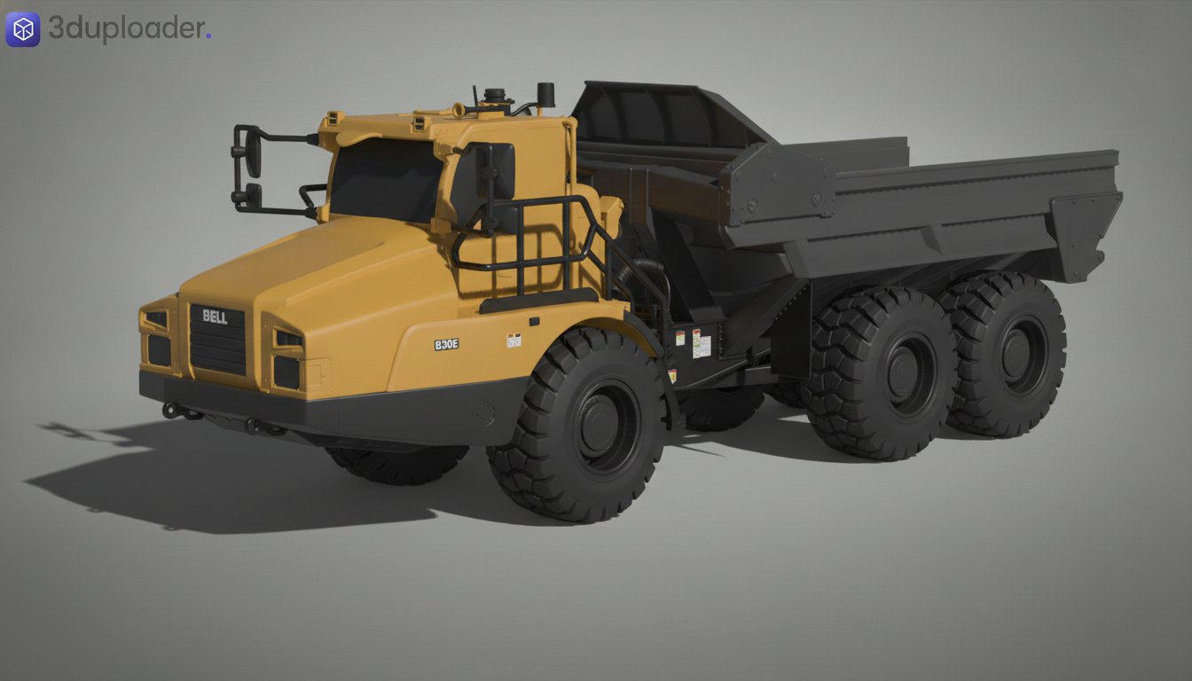 Bell B30E 6x6 Mining Dump Truck STL 3D Print Model