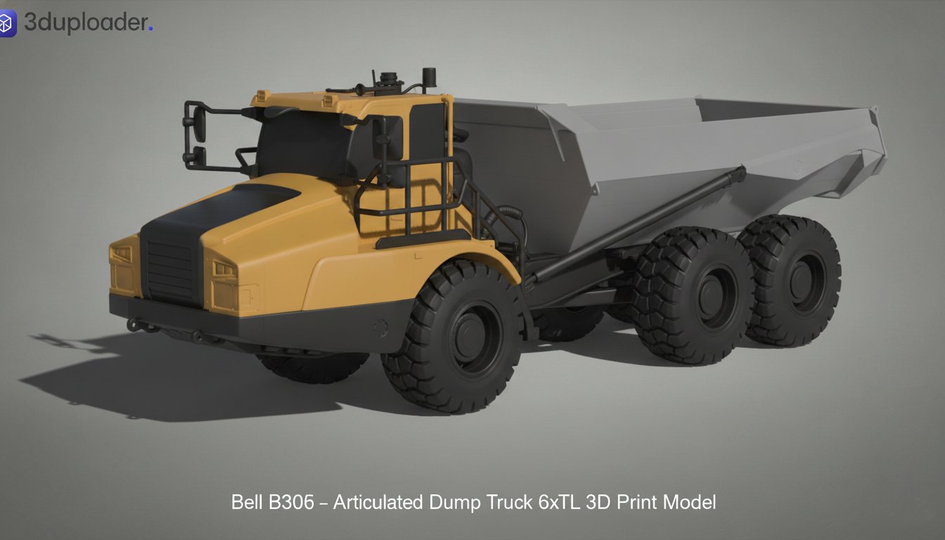 Bell B30E Articulated Dump Truck STL 3D Print Model