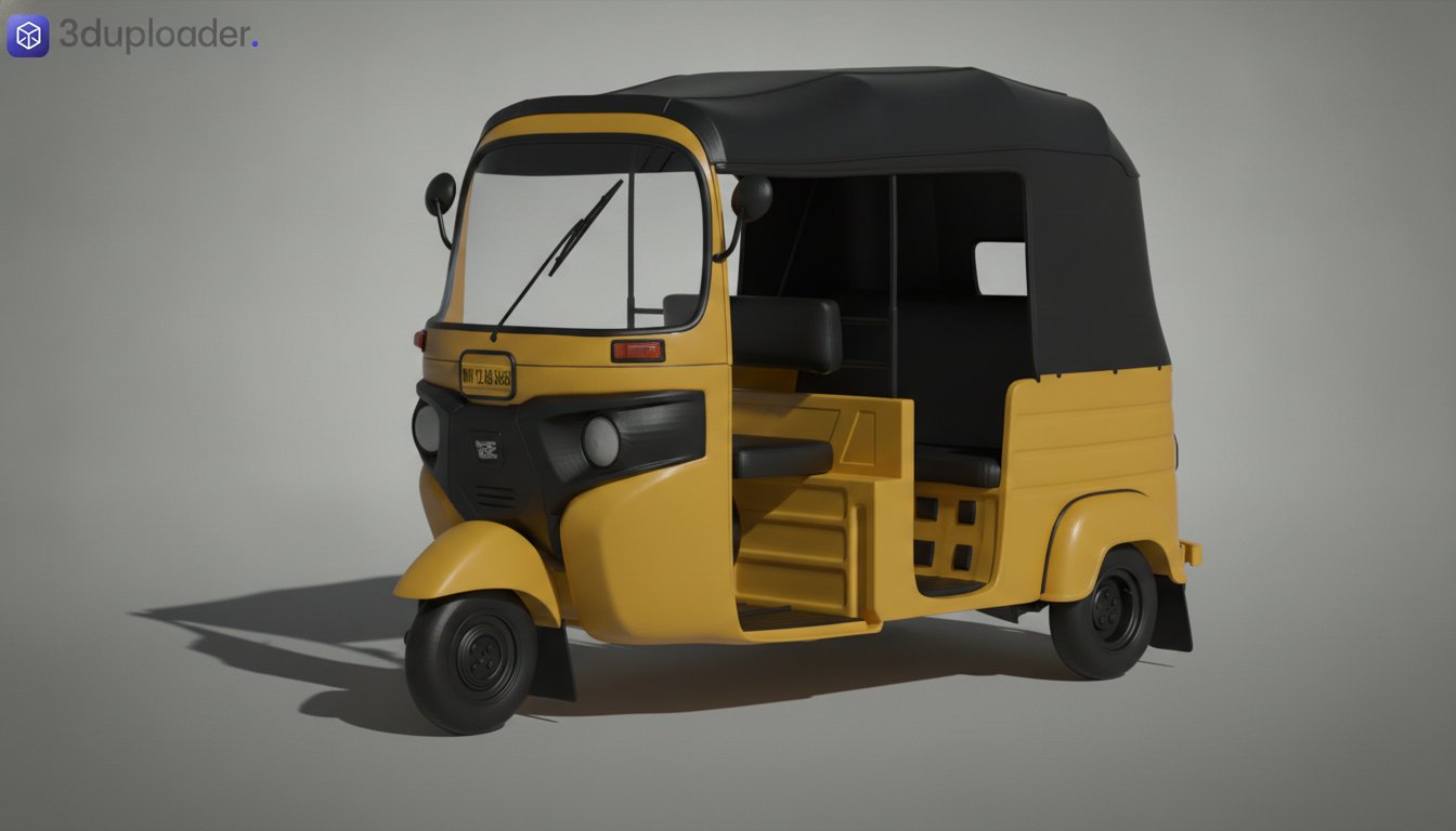 Bajaj RE Auto Rickshaw Tuk-Tuk STL 3D Print Model