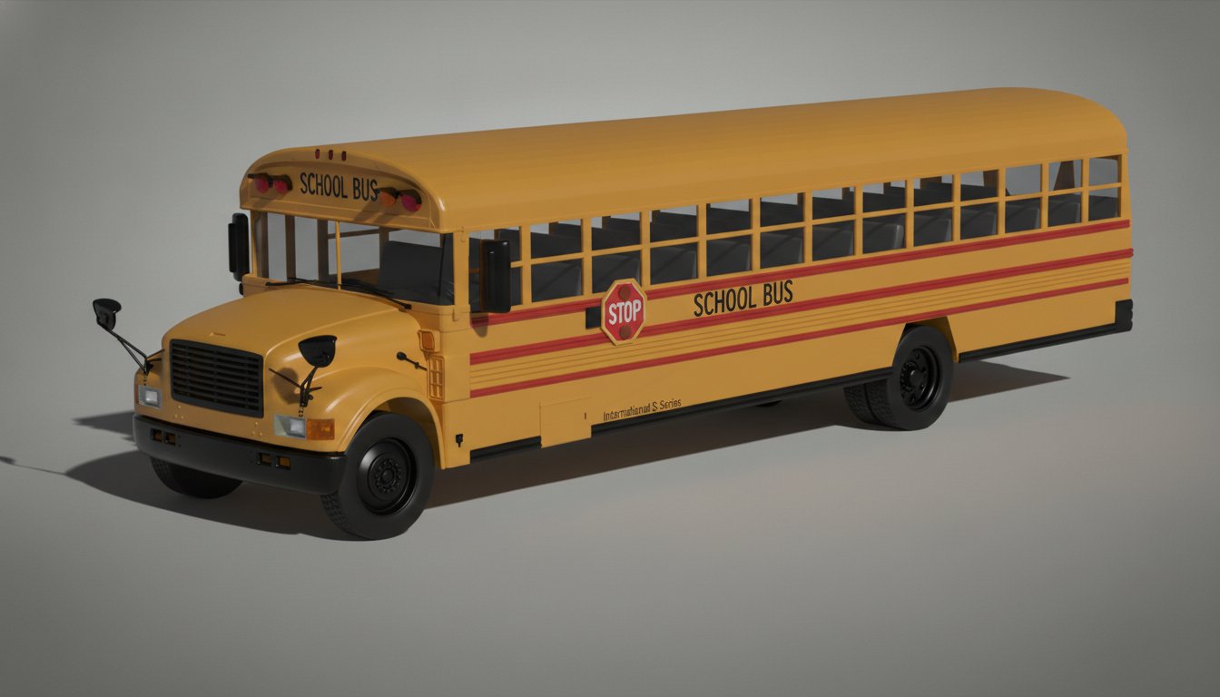 International S-Series School Bus STL 3D Print Model