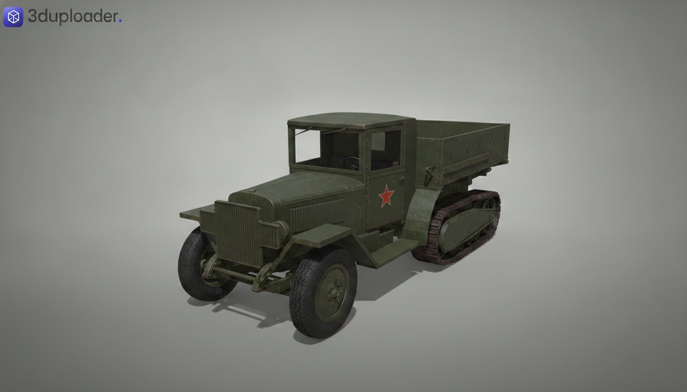 ZiS-42 WWII Half-Track STL 3D Print Model