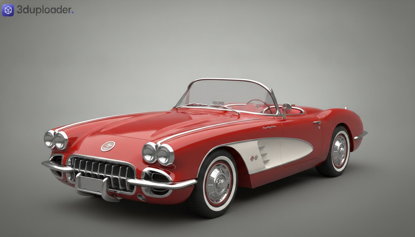 Chevrolet Corvette C1 1960 STL 3D Print Model