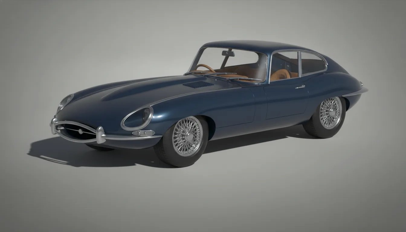 Jaguar E-Type Series 1 4.2 STL 3D Print Model