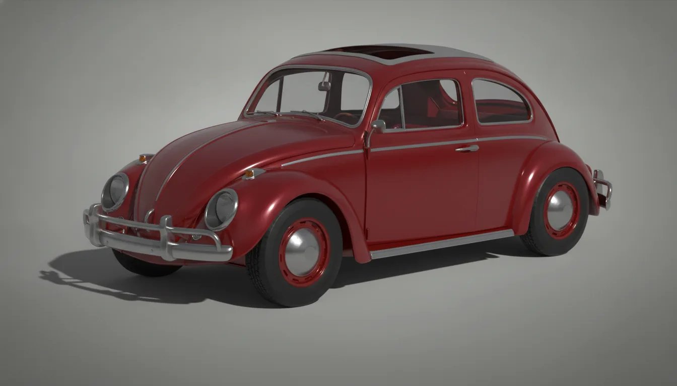 Volkswagen Beetle 1200 Sunroof 1963 STL 3D Print Model