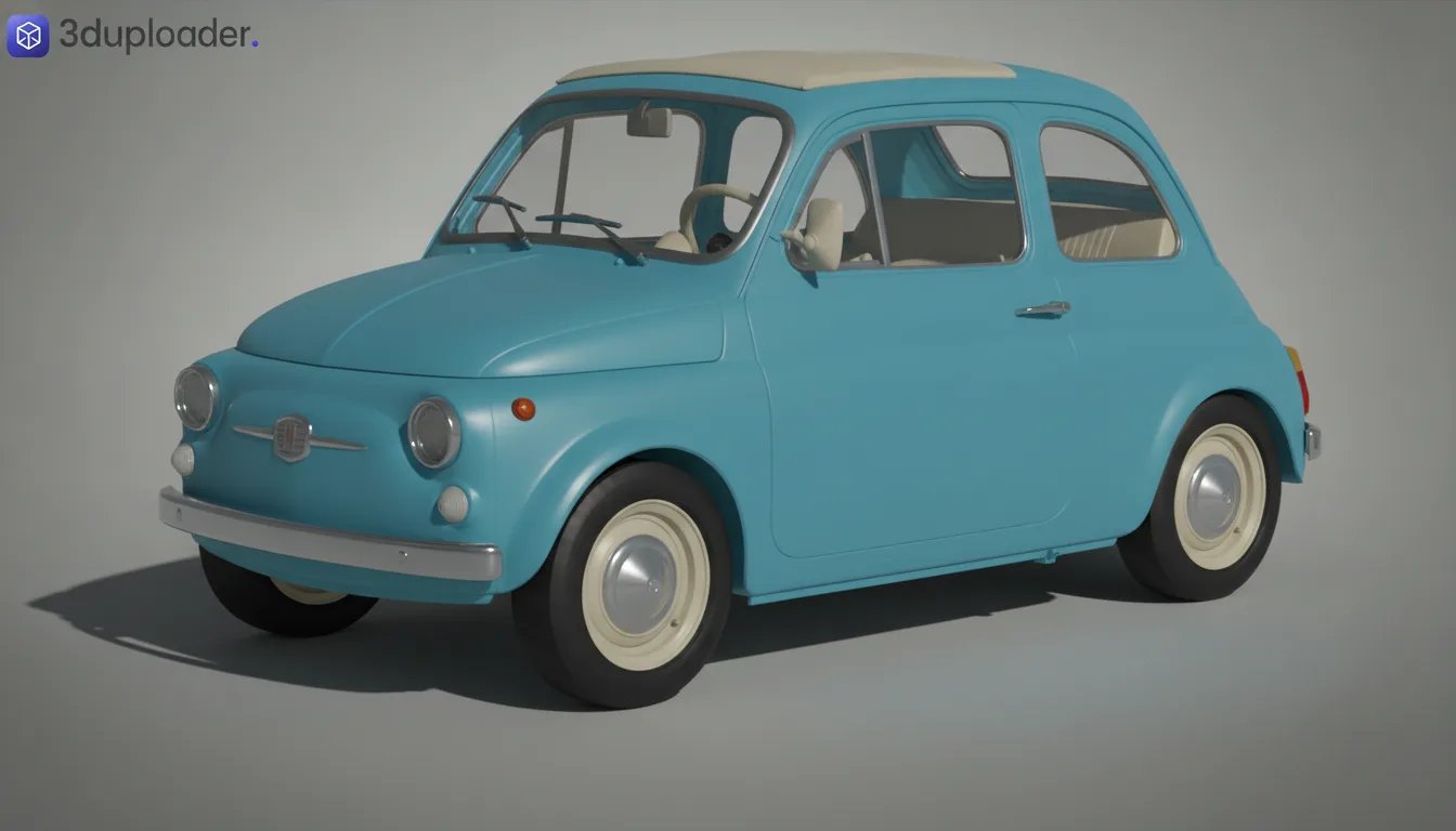 Fiat 500F 1965 STL 3D Print Model