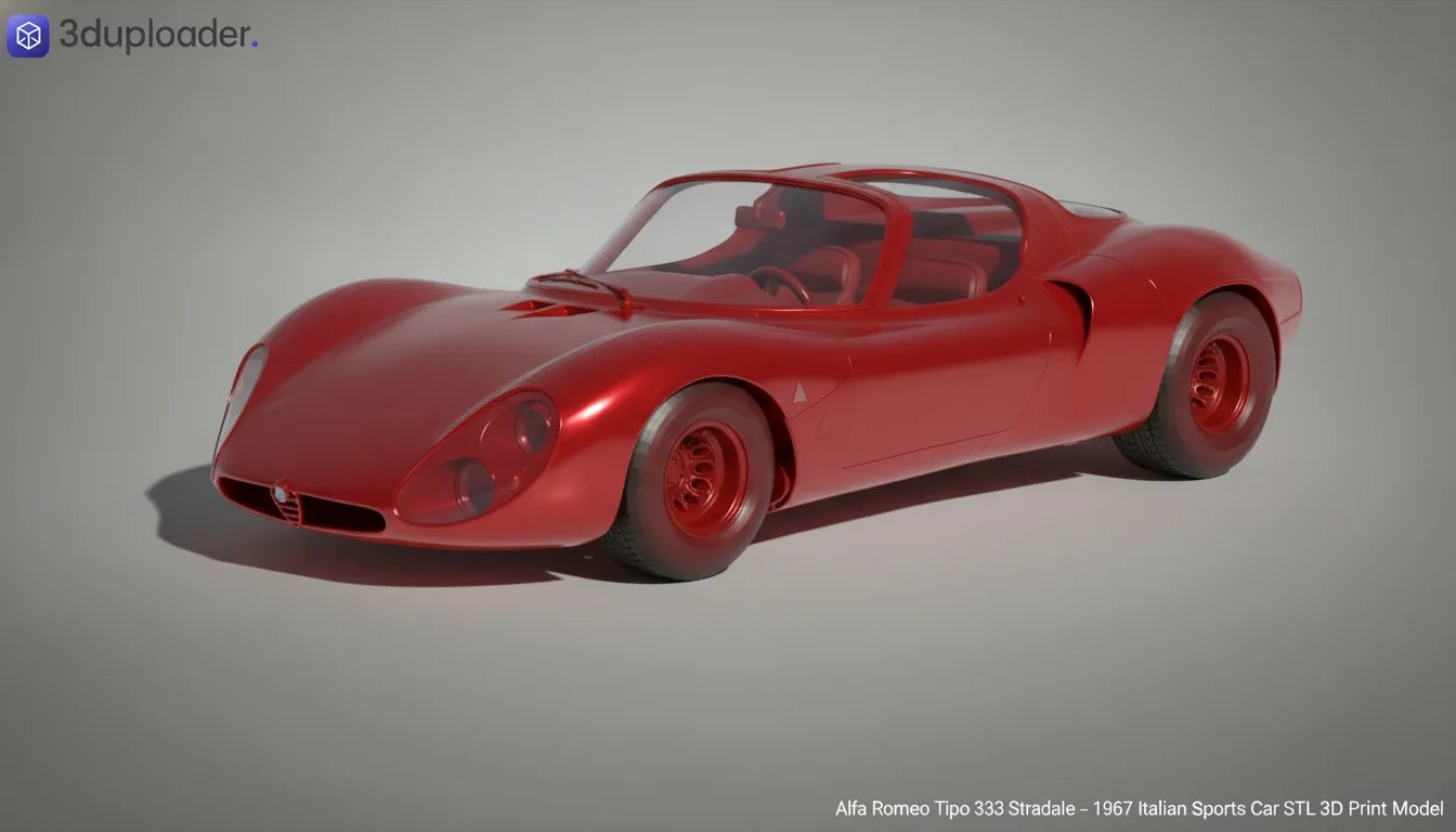 Alfa Romeo Tipo 33 Stradale 1967 STL 3D Print Model