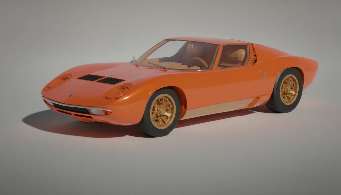 Lamborghini Miura P400 1968 STL 3D Print Model