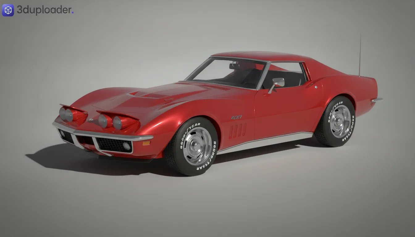 Chevrolet Corvette Stingray 427 1969 STL 3D Print Model
