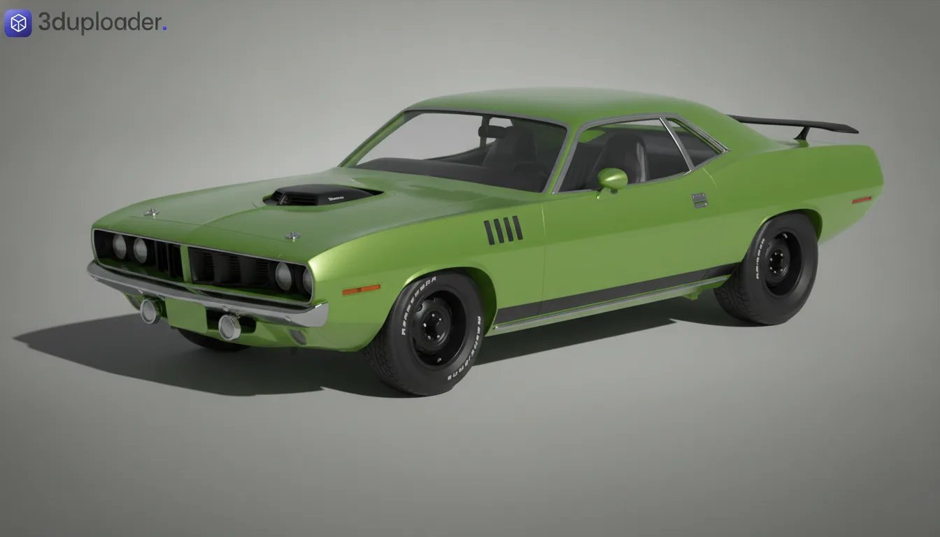 Plymouth Hemi Cuda 1971 STL 3D Print Model