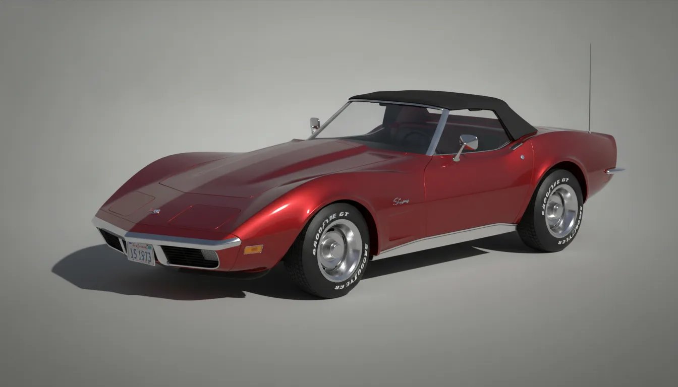 Chevrolet Corvette C3 454 Convertible STL 3D Print Model
