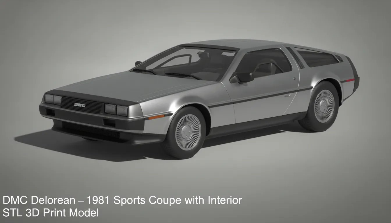DeLorean DMC-12 1981 STL 3D Print Model