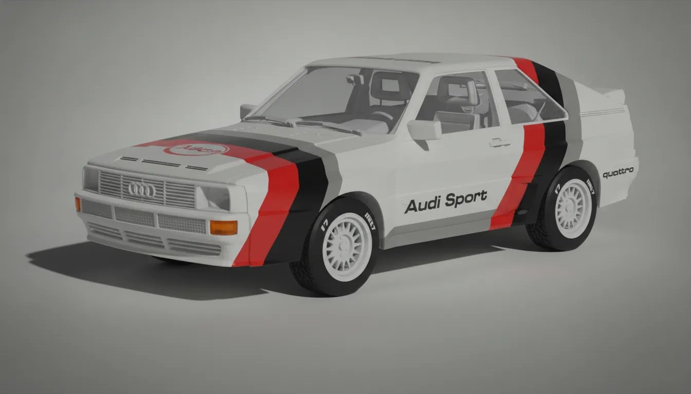 Audi Sport Quattro 1984 STL 3D Print Model