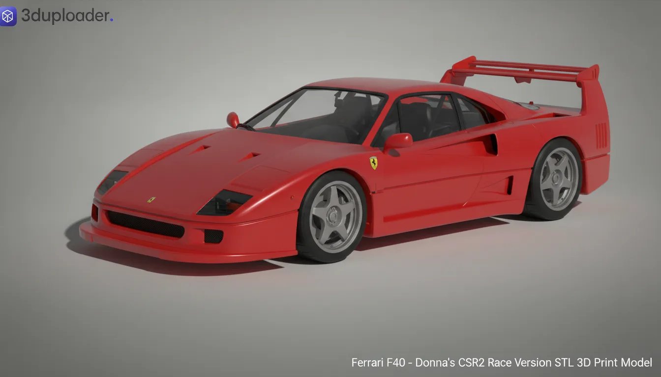 Ferrari F40 CSR2 Donna STL 3D Print Model