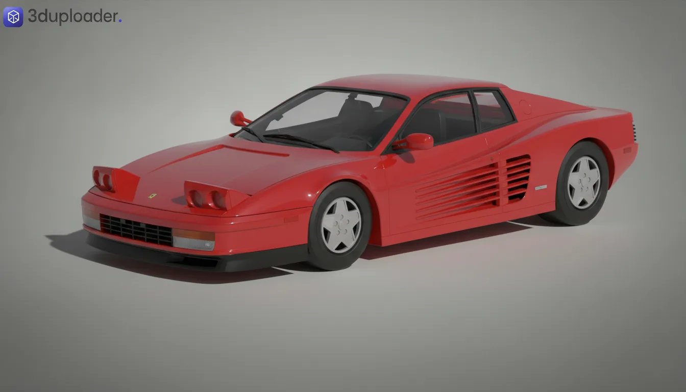 Ferrari Testarossa 1988 STL 3D Print Model