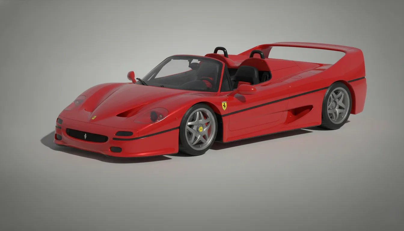 Ferrari F50 Spider STL 3D Print Model