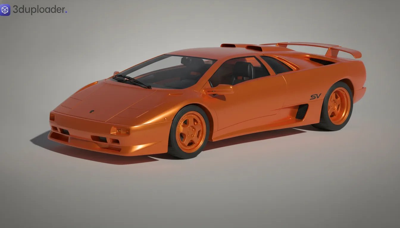 Lamborghini Diablo SV STL 3D Print Model