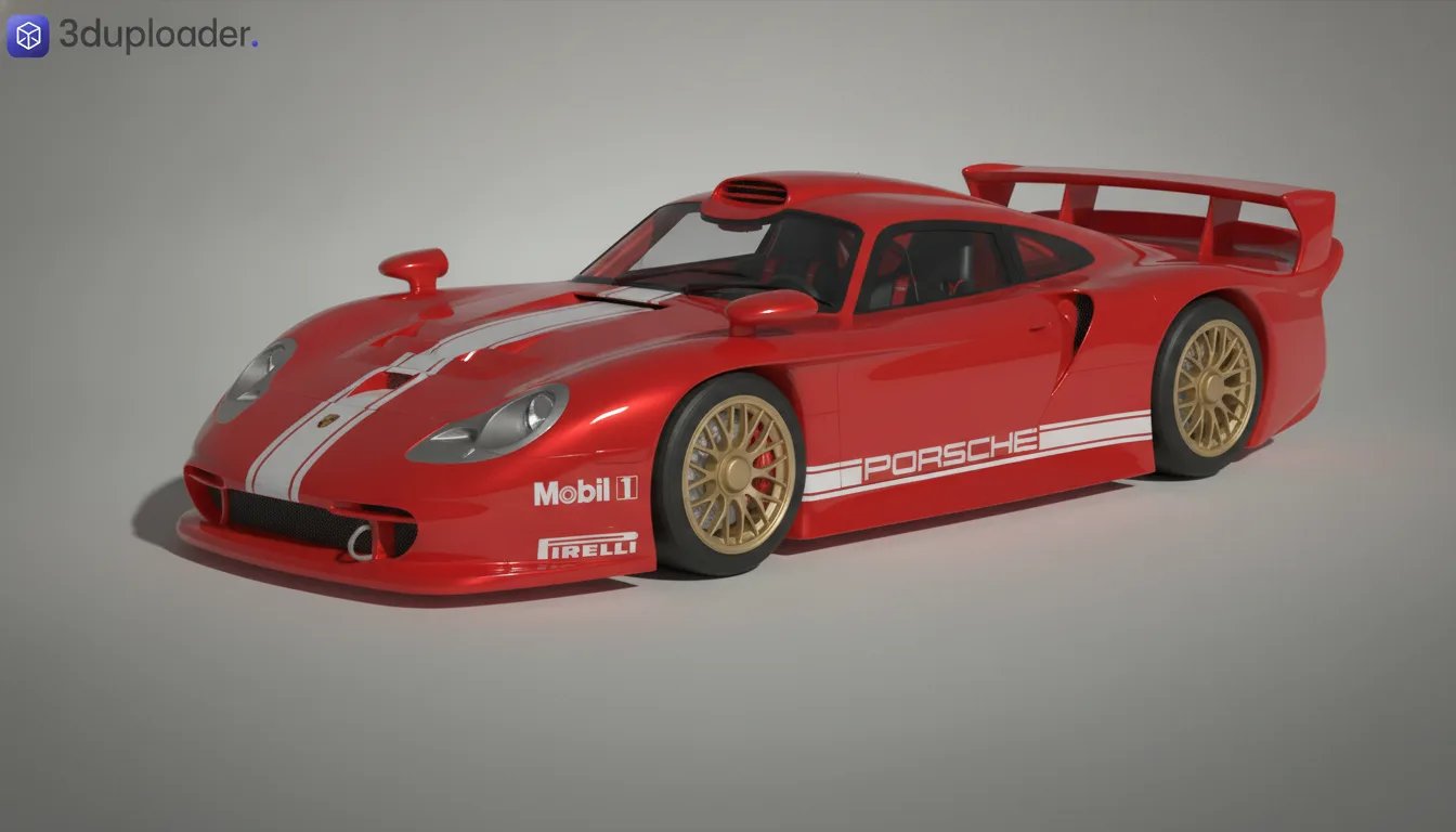 Porsche 911 GT1 1998 Strassenversion STL 3D Print Model