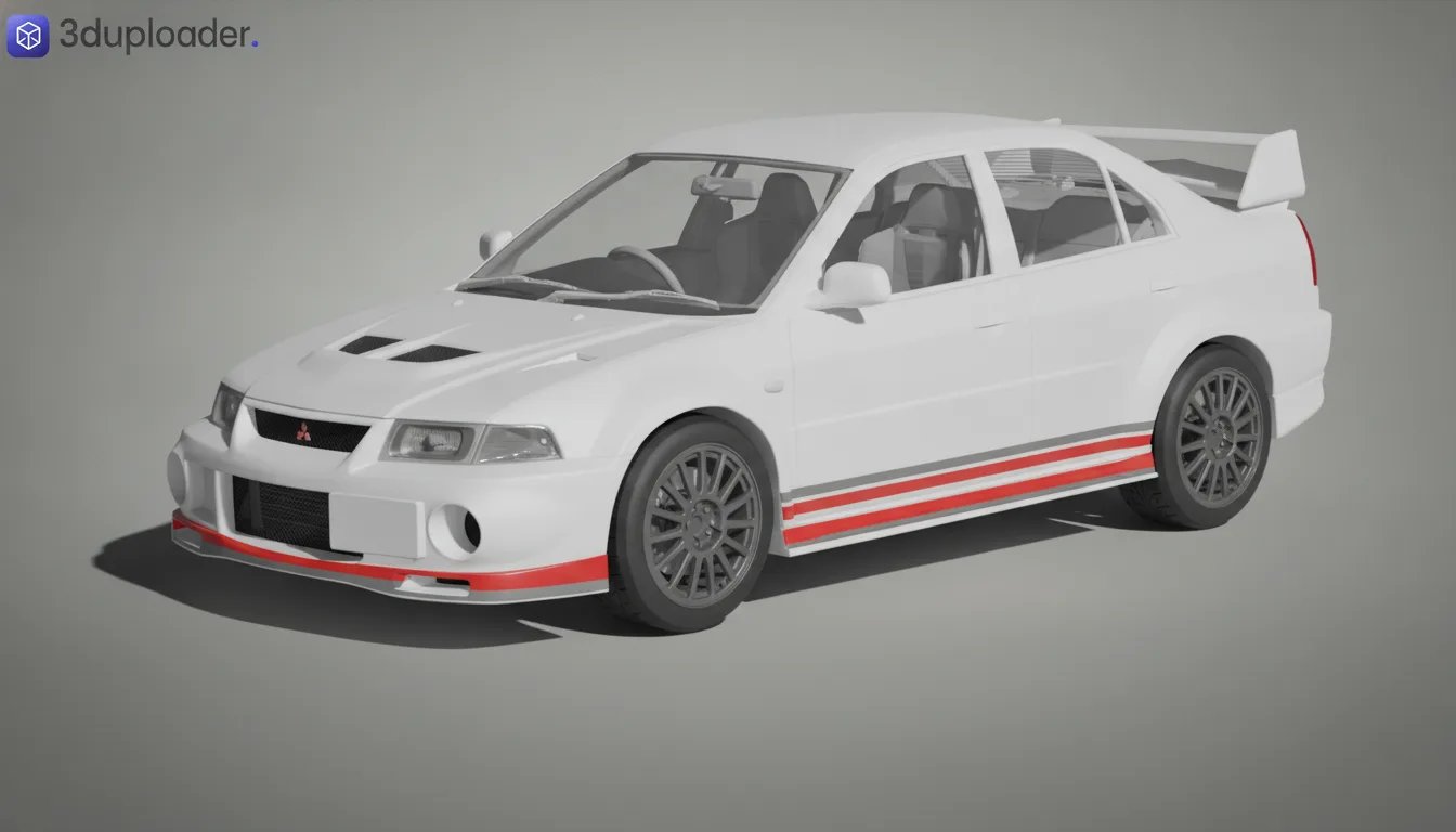 Mitsubishi Lancer Evo 6 GSR STL 3D Print Model