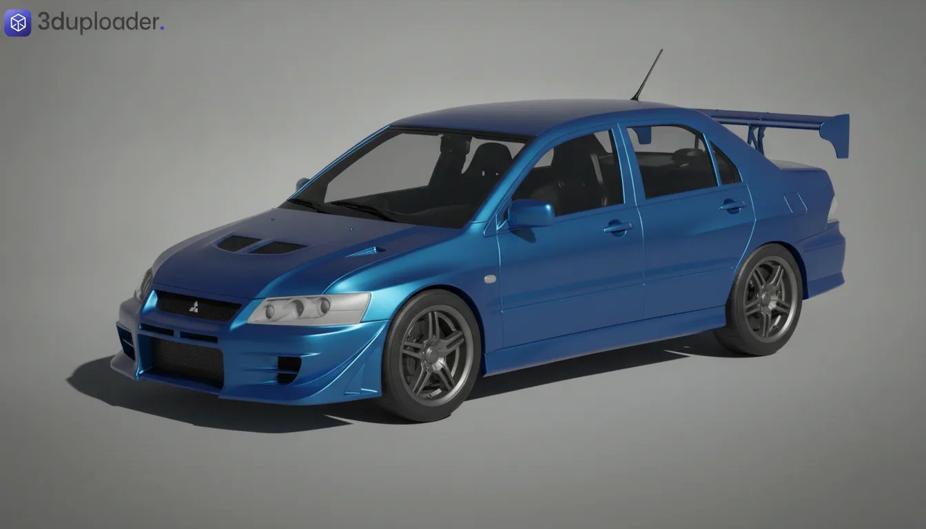 Mitsubishi Lancer Evo 7 2 Fast 2 Furious STL 3D Print Model