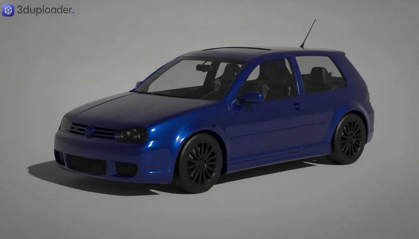 Volkswagen Golf R32 Mk4 STL 3D Print Model