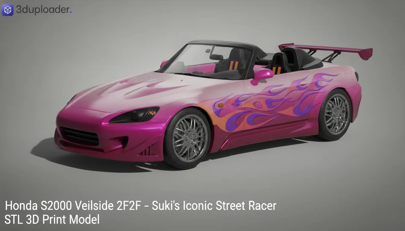Honda S2000 VeilSide 2 Fast 2 Furious STL 3D Print Model