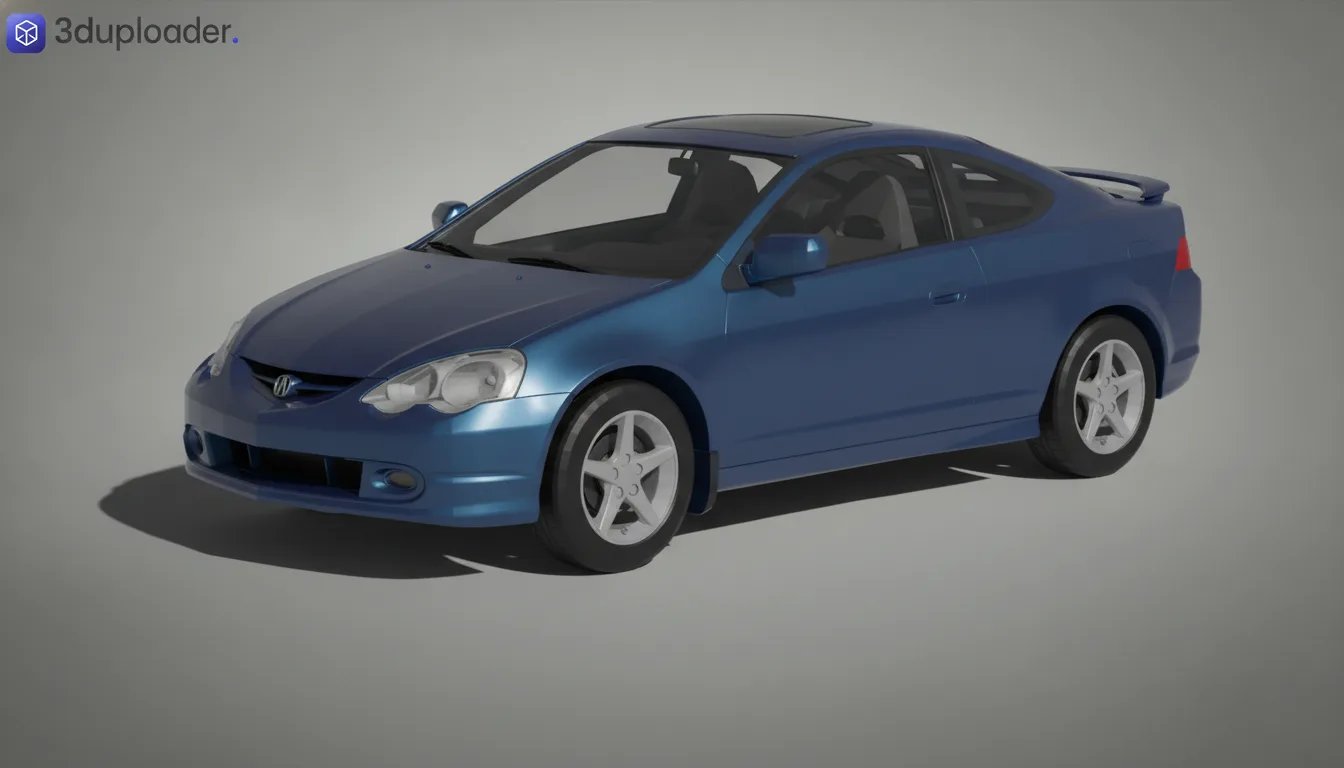 Acura RSX Type-S Overturned STL 3D Print Model