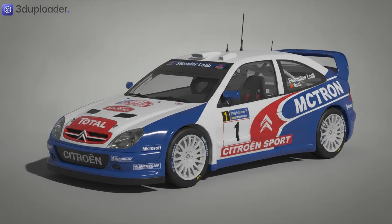 Citroen Xsara WRC 2005 Sebastien Loeb STL 3D Print Model