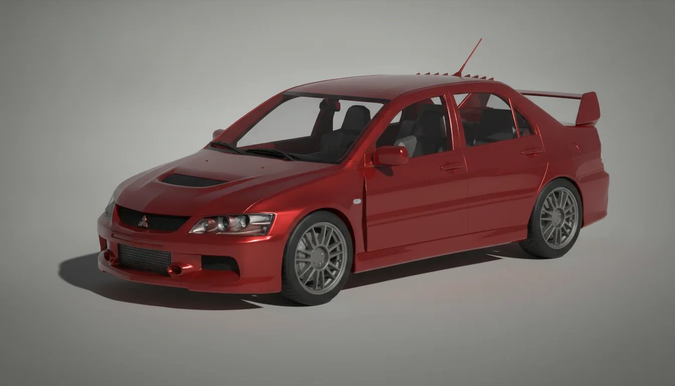 Mitsubishi Lancer Evo 9 MR STL 3D Print Model