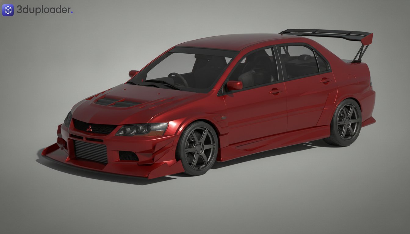 Mitsubishi Lancer Evo 9 Voltex STL 3D Print Model