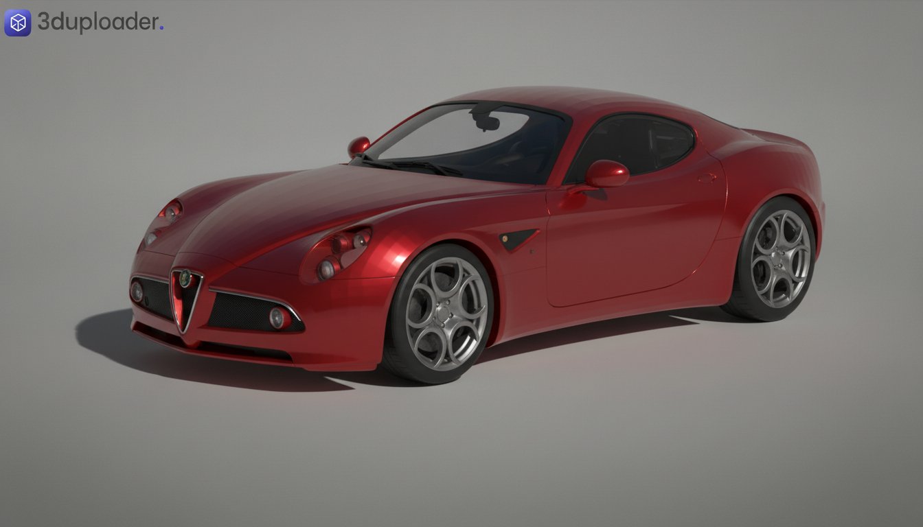 Alfa Romeo 8C Competizione 2007 STL 3D Print Model