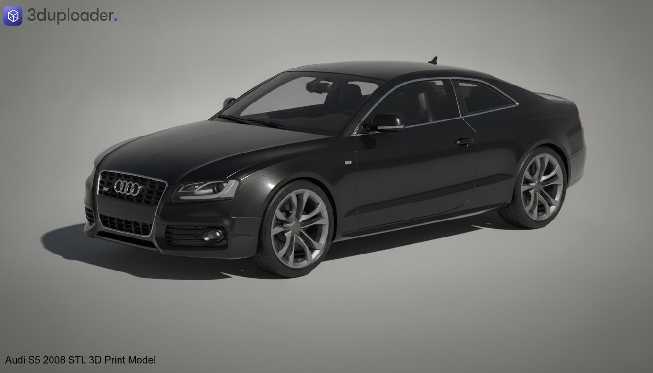 Audi S5 2008 STL 3D Print Model