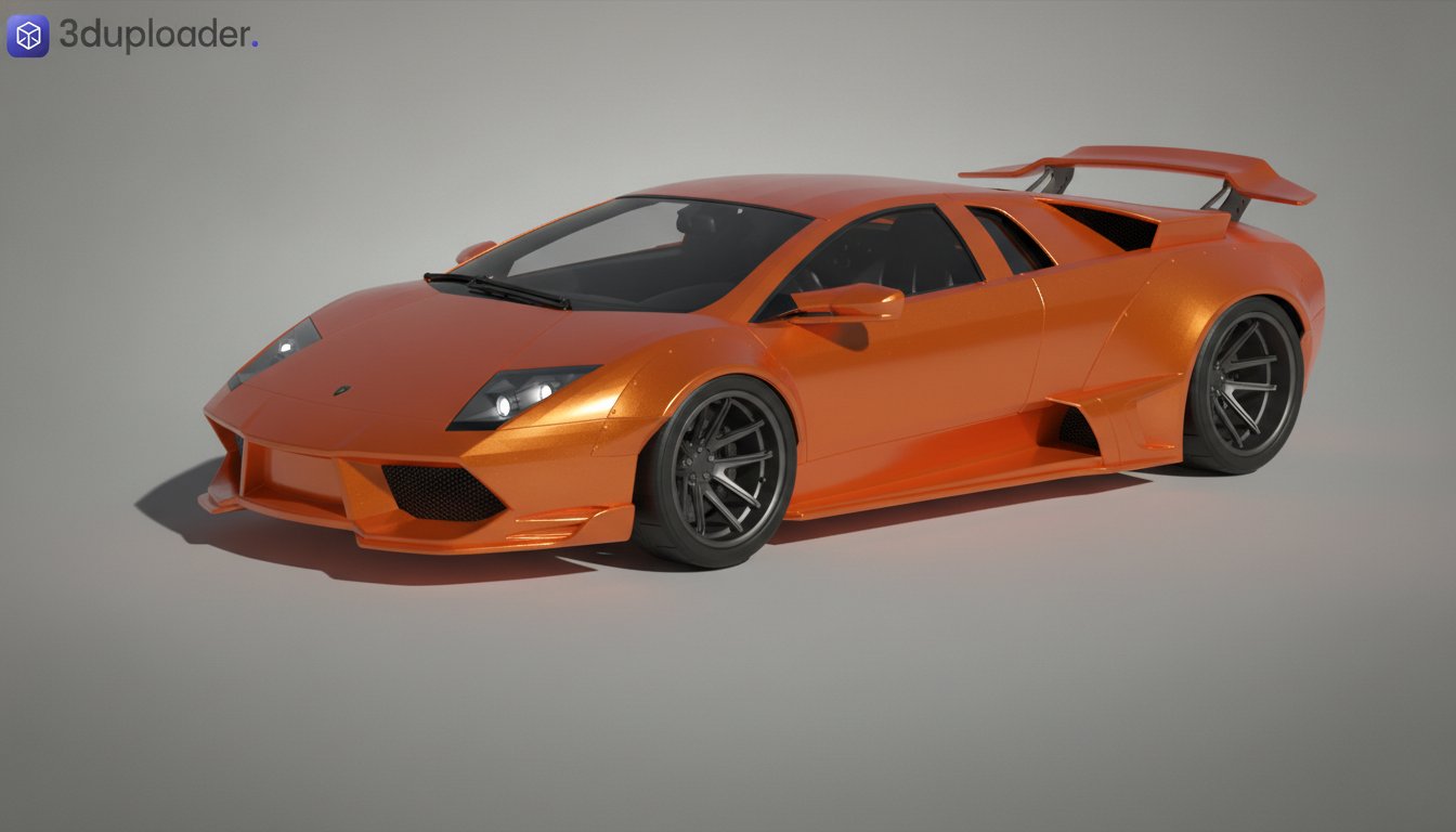 Lamborghini Murcielago LB Works STL 3D Print Model