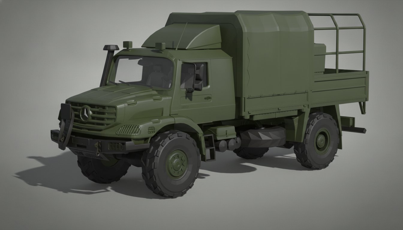 Mercedes-Benz Zetros 1833 4x4 STL 3D Print Model