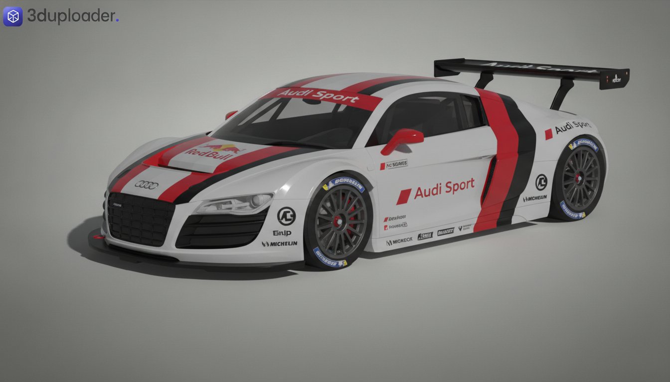 Audi R8 V10 LMS 2010 STL 3D Print Model