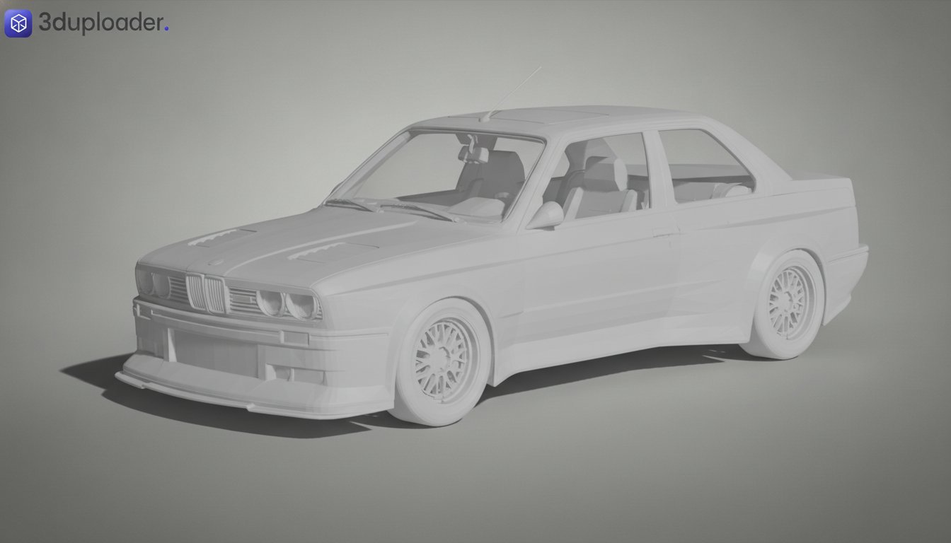 BMW M3 E30 DTM Widebody Kit STL 3D Print Model