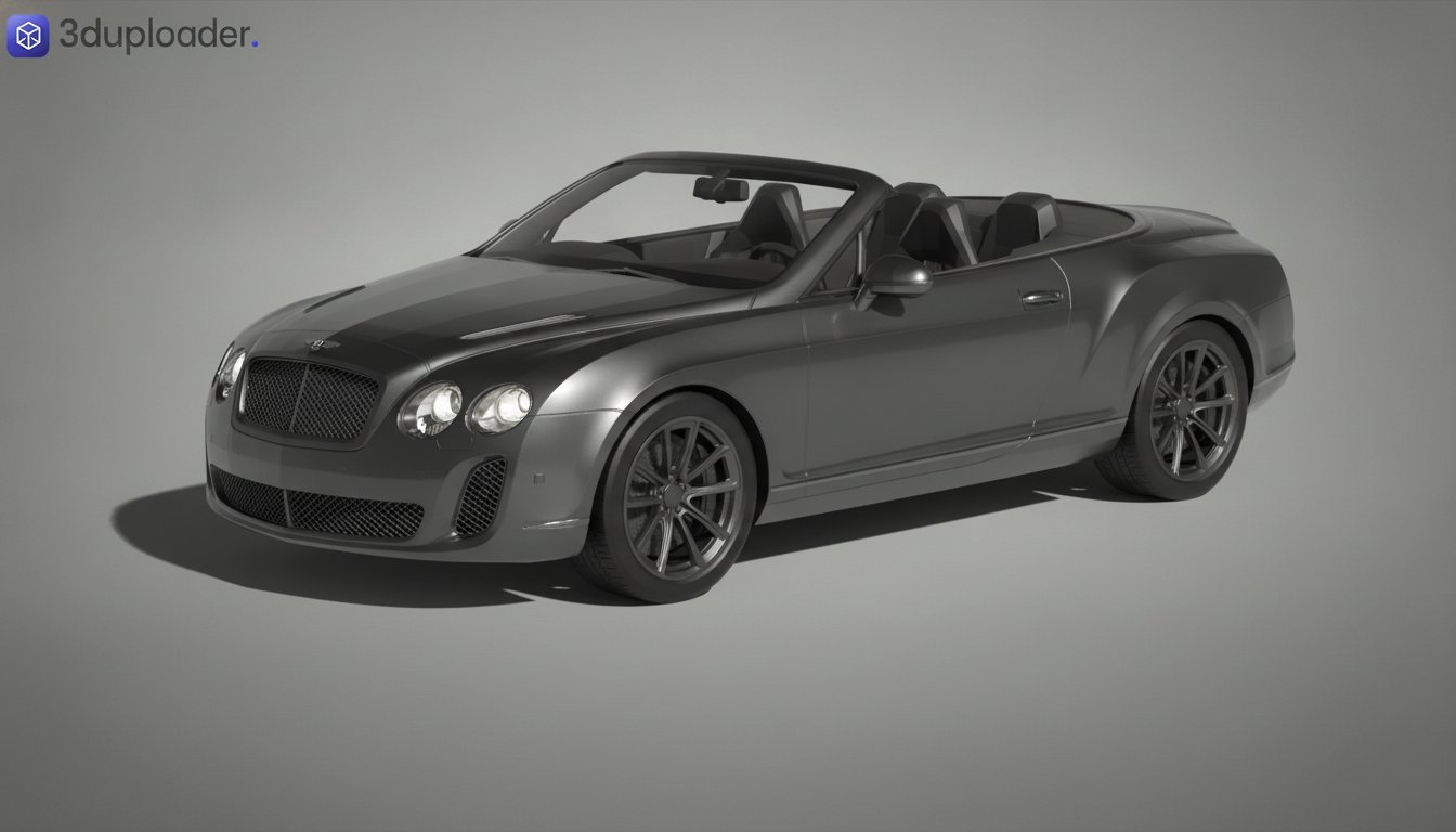 Bentley Continental Supersports 2011 Convertible STL 3D Print Model